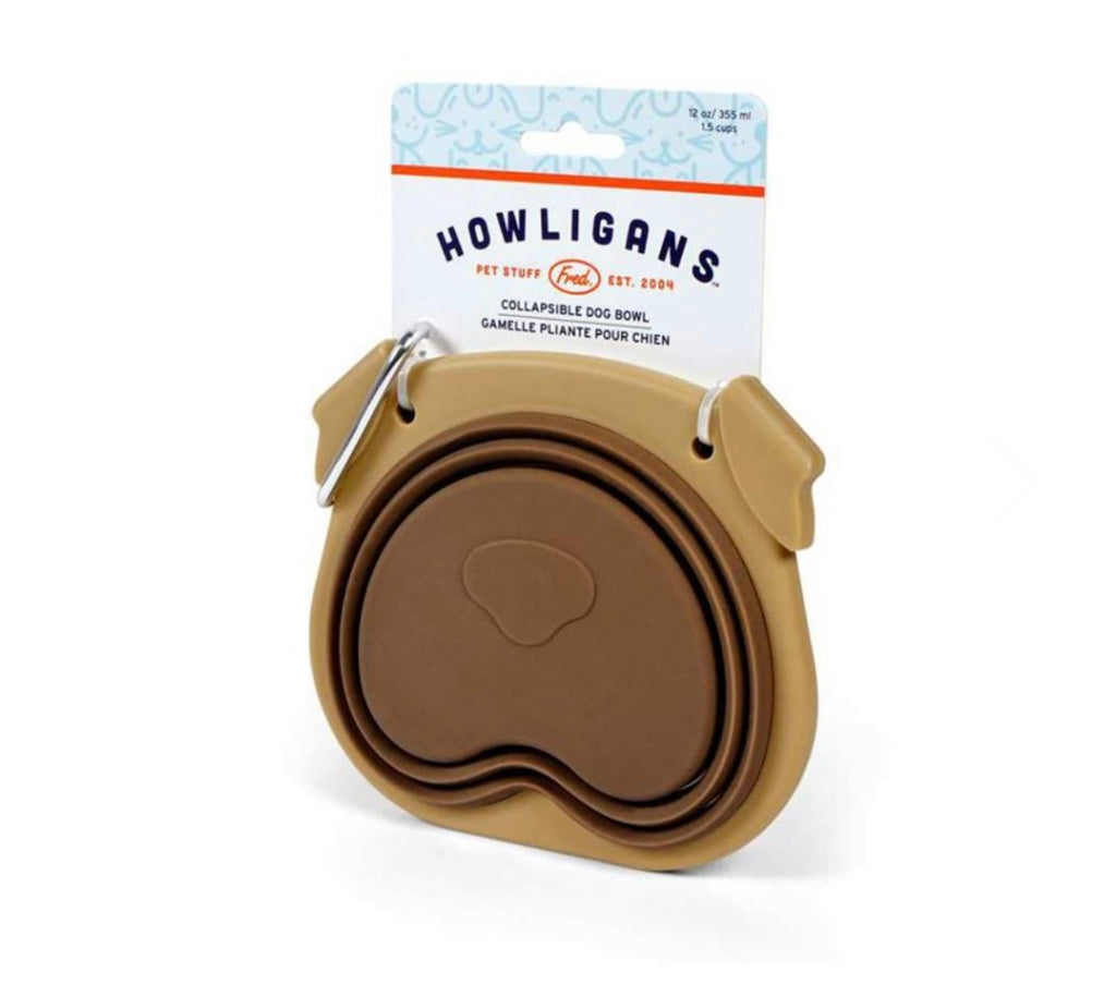 Howligans Collapsible Dog Bowl  Fred and Friends   