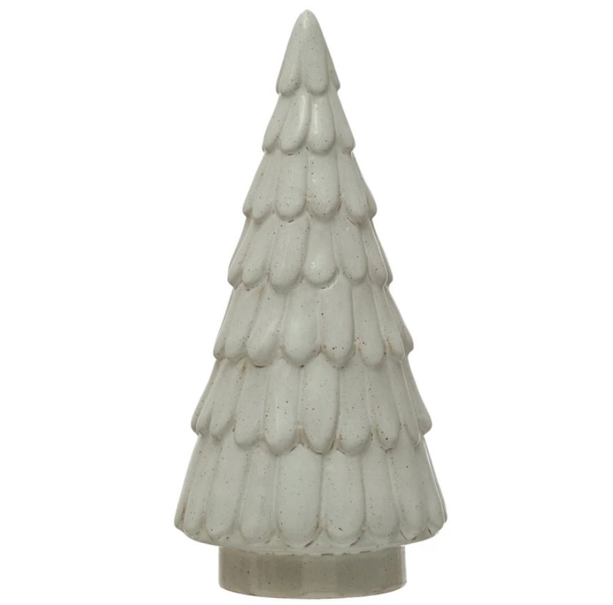 White Stoneware Trees  Creative Co-Op Large  