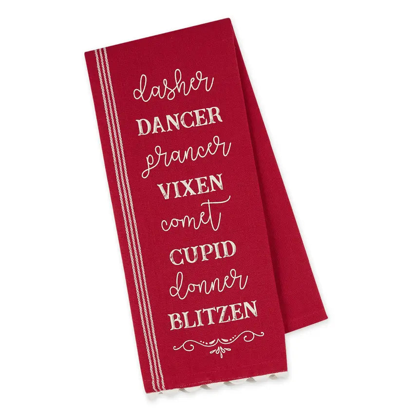 Reindeer Lineup Dish Towel  DII   