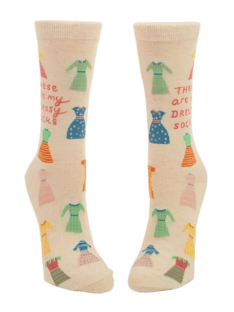 These Are My Dressy Socks Women's Crew Socks  Blue Q   