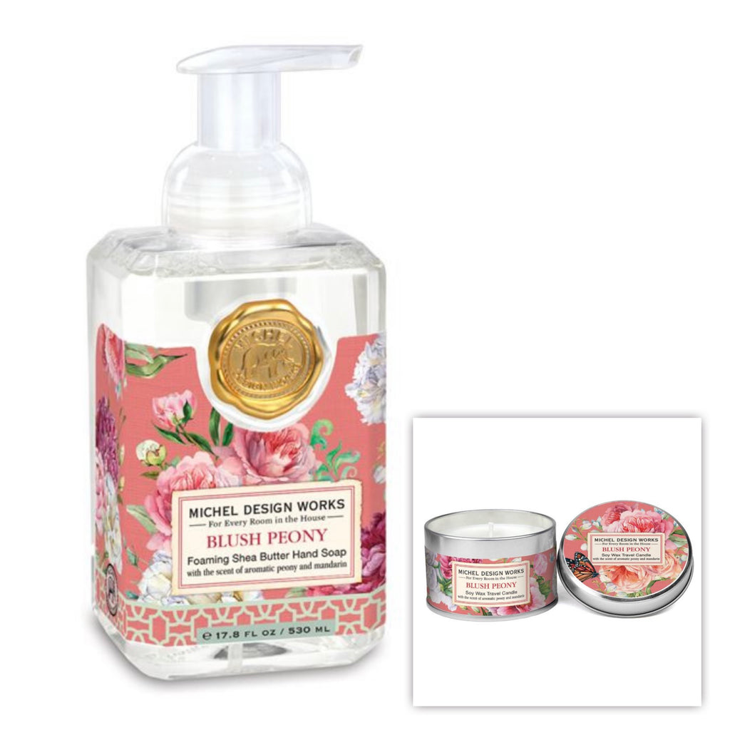 Blush Peony Hand Soap & Candle  Michel   