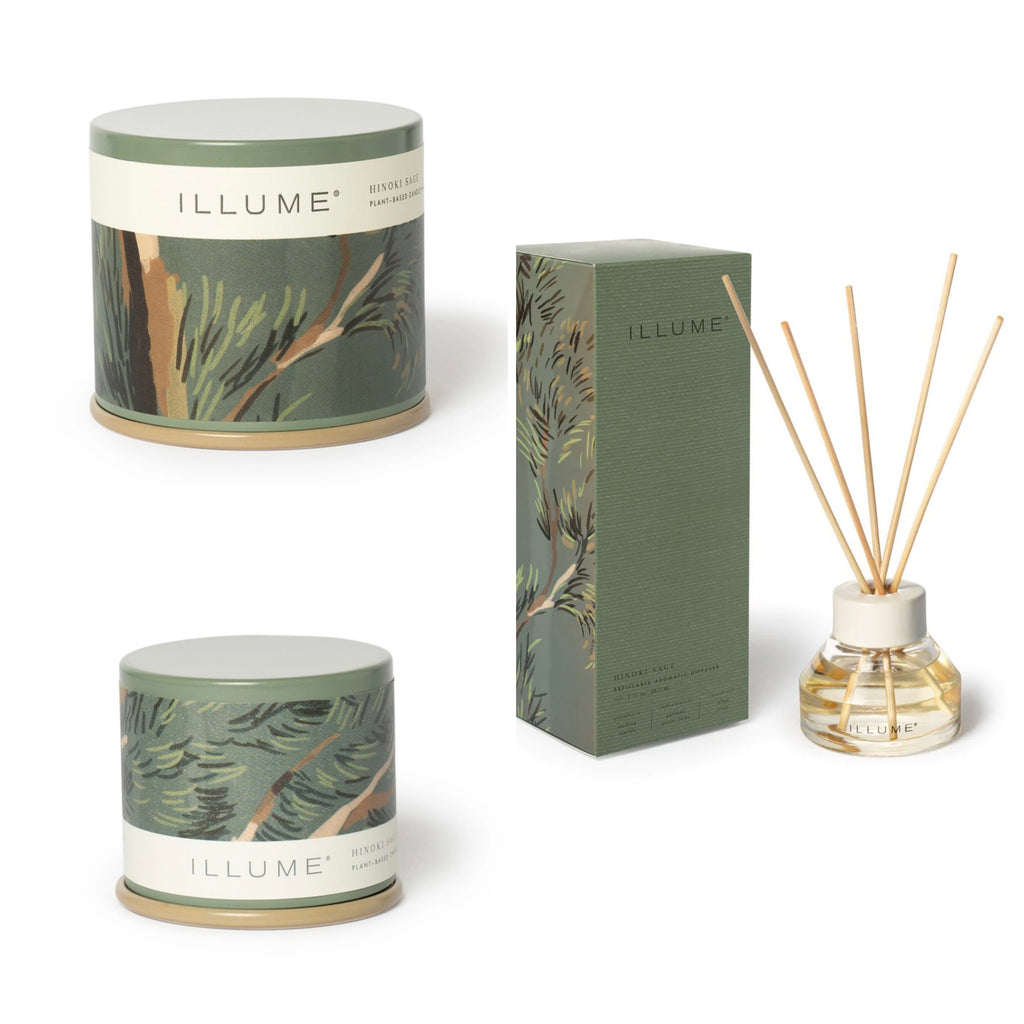 Hinoki Sage Candles & Diffusers  Illume   