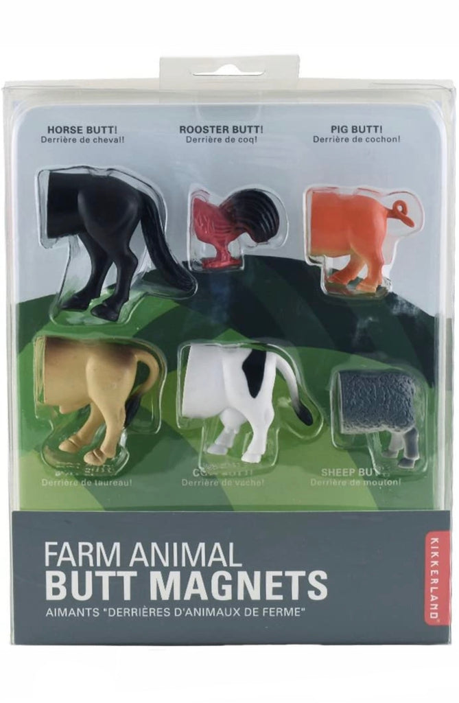 Farm Animal Butt Magnets  Kikkerland   