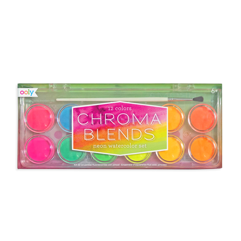 Chroma Blends Watercolor Paint Sets  Ooly Neon  