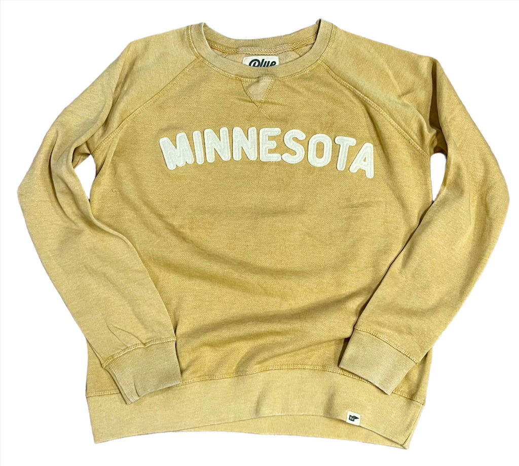 Womens MN Crew Sweatshirt  Lakeshirts Mustard S  