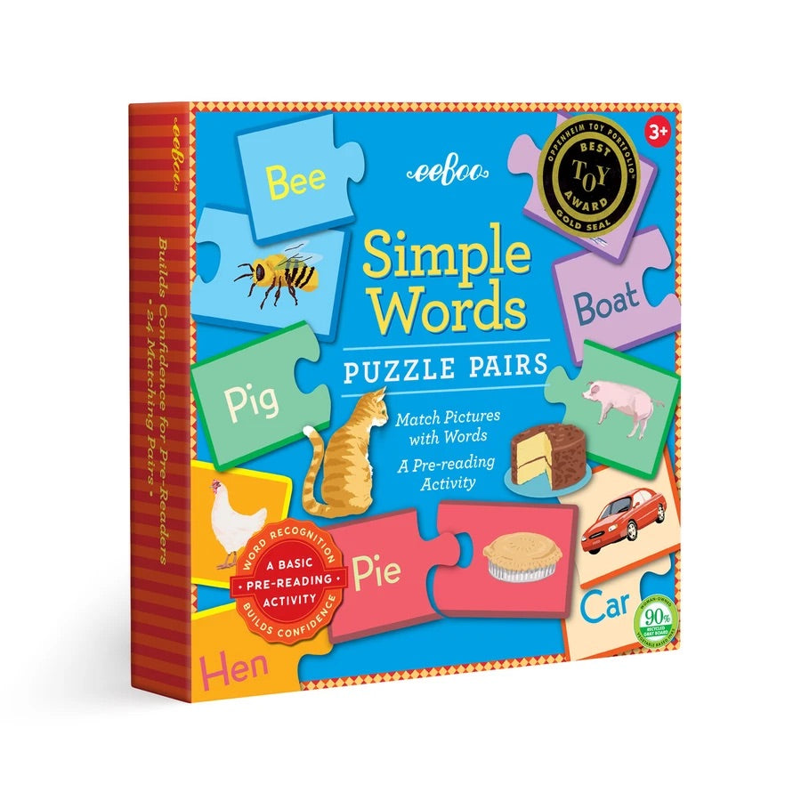 Simple Words Puzzle Pairs  Eeboo   