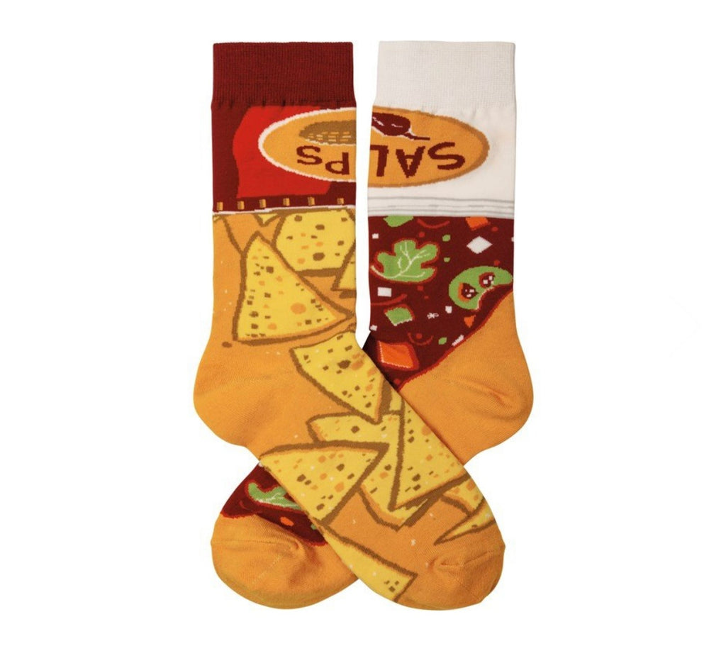 Favorite Food/Drink Combo Socks  Primitives by Kathy Chips & Salsa  