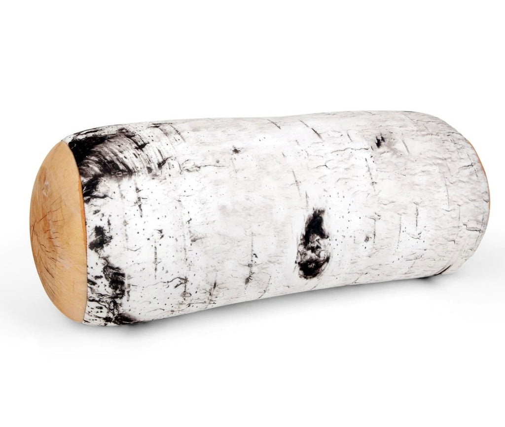 Log Pillows  Kikkerland White Birch  