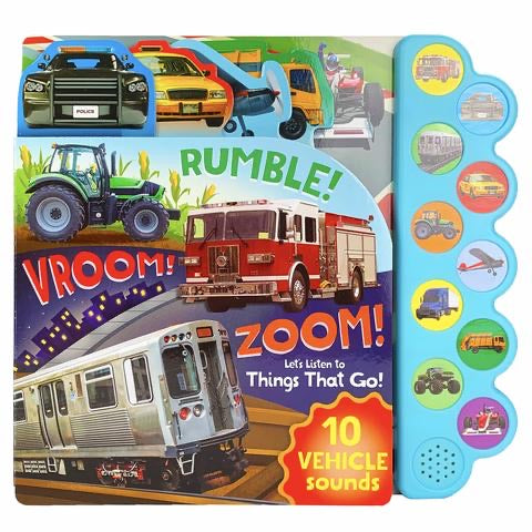 Rumble! Vroom! Zoom! Sound Book  Cottage Door Press   