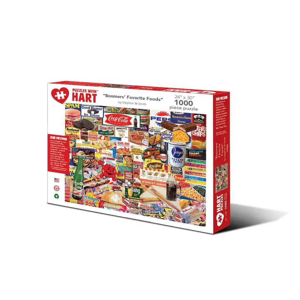 Boomers’ Favorite Foods 1000 Piece Puzzle  Hart Puzzles   