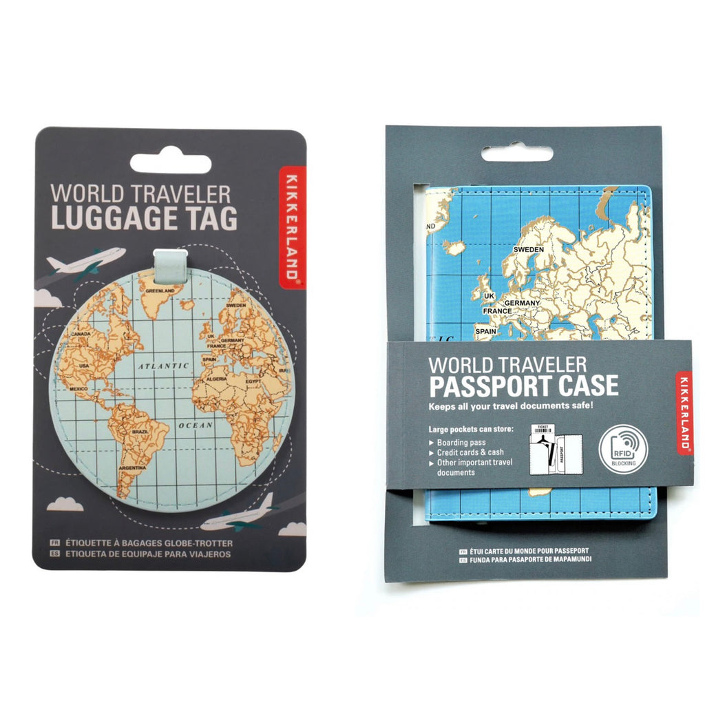 World Traveler Luggage Tag  Kikkerland   