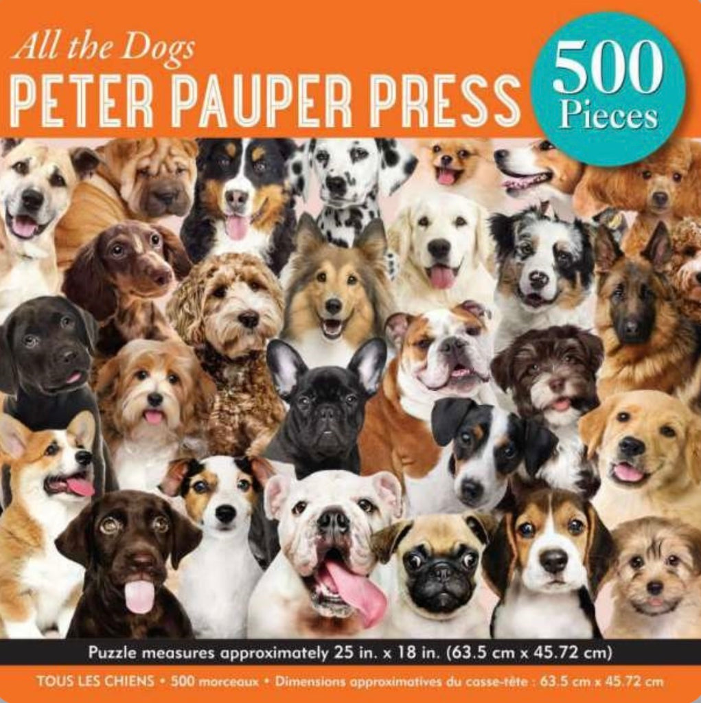 All the Dogs 500 Piece Puzzle  Peter Pauper Press   