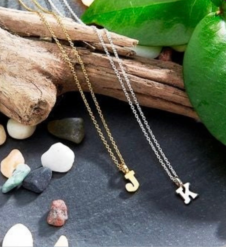 Dainty Mini Initial Necklaces- Gold Necklaces Plata   