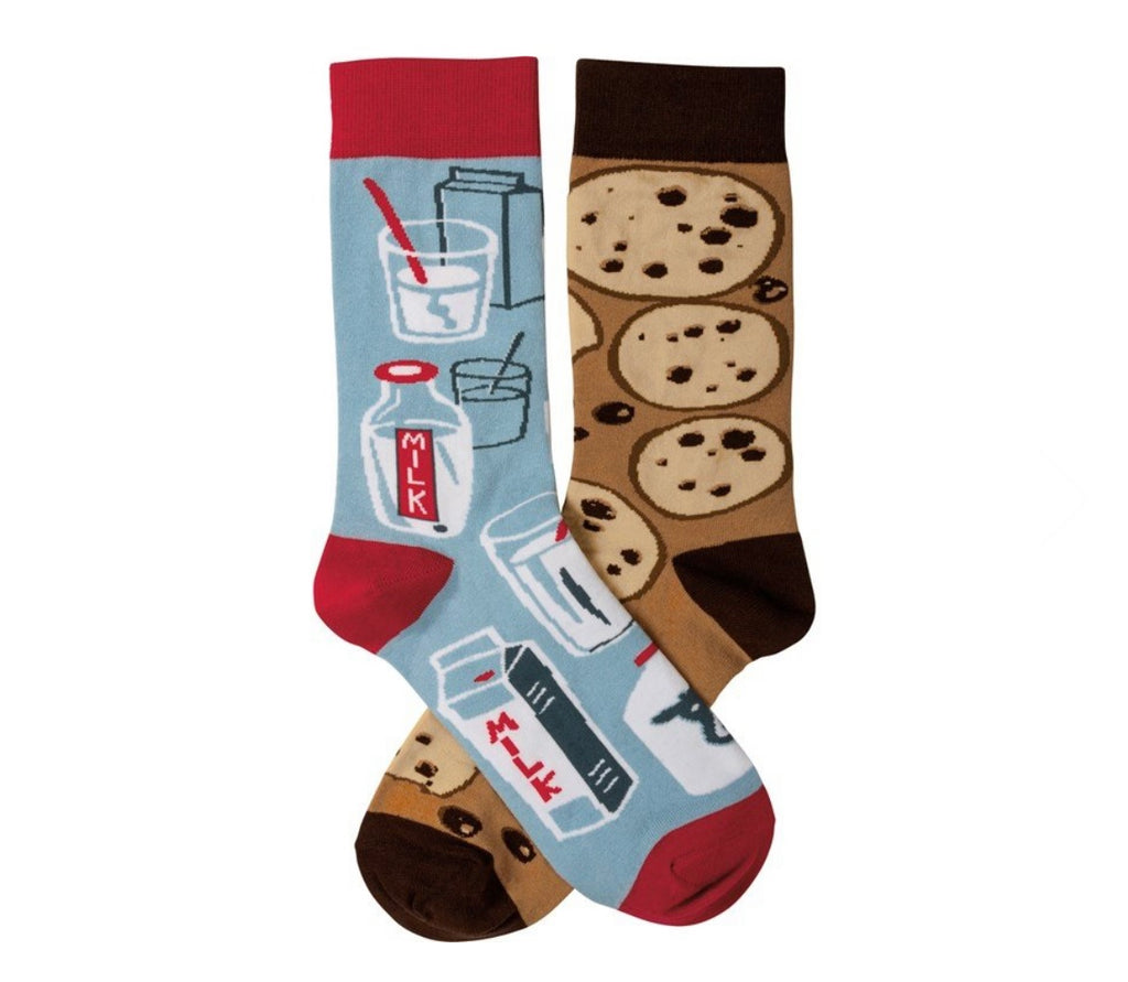 Favorite Food/Drink Combo Socks  Primitives by Kathy Milk & Cookies  