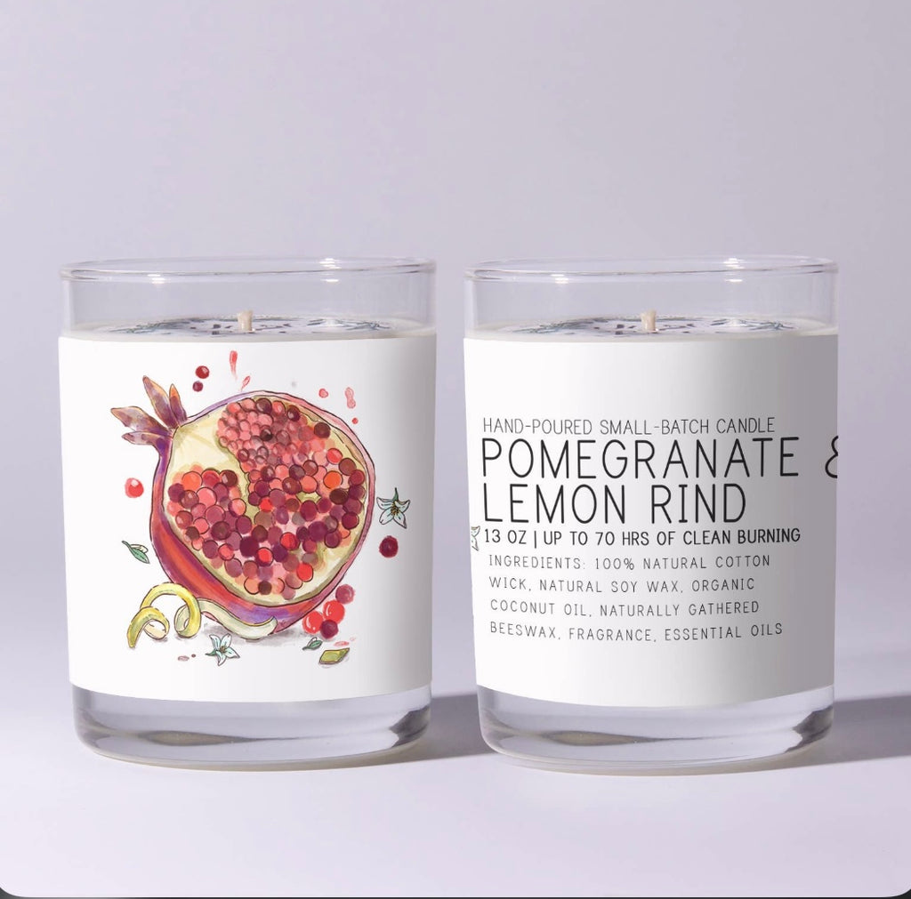 Just Bee Soy Candles  Just Bee Pomegranate & Lemon Rind  