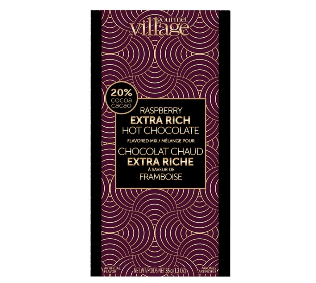 Extra Rich Hot Cocoa Packs  Gourmet Village Raspberry  