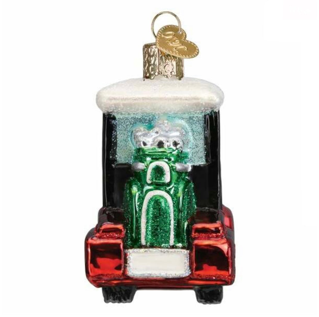 Golf Cart Glass Ornament  Old World Christmas   