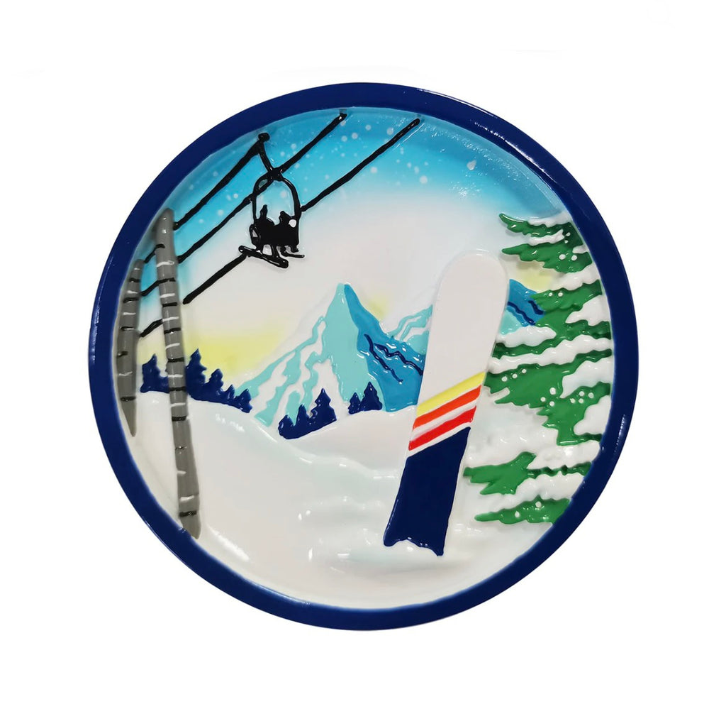 Snowboard & Lift Ornament  Polar X   