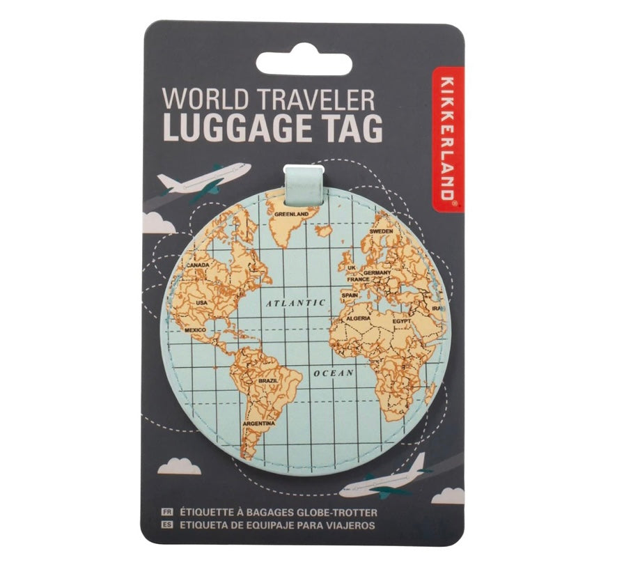 World Traveler Luggage Tag  Kikkerland   