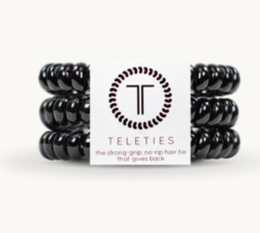 Teleties Hair Ties  Teleties Jet Black  