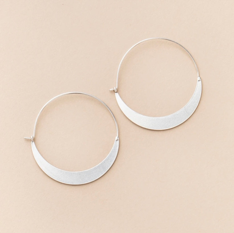 Crescent Hoop Earrings  Scout Curated Wears Silver  