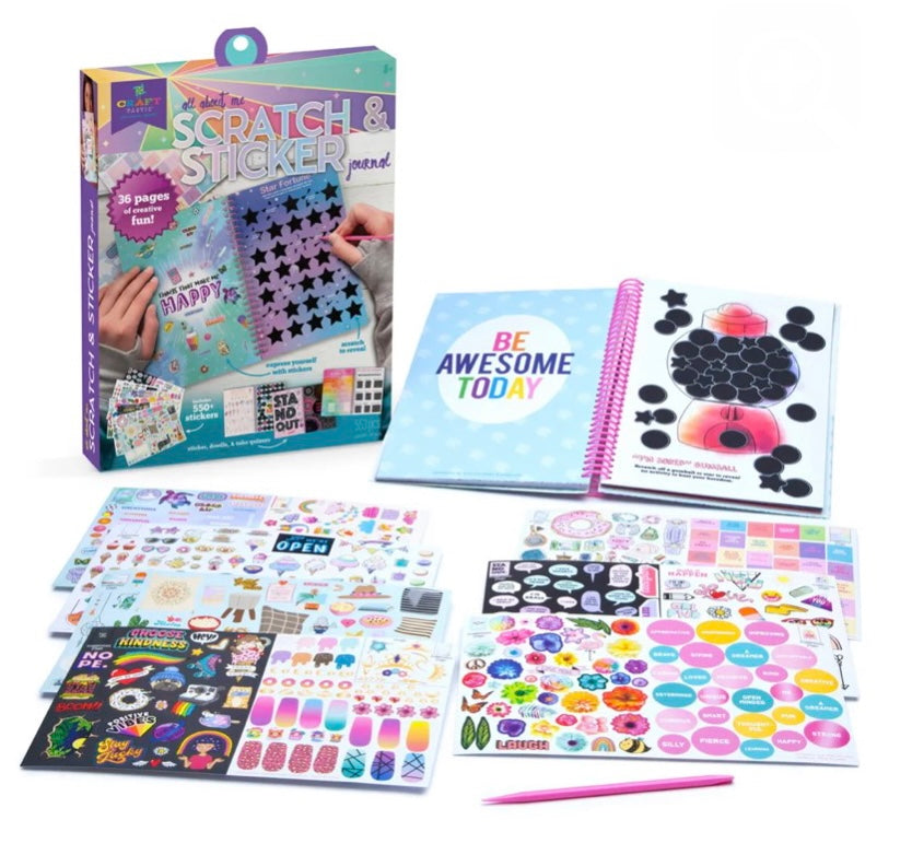 Craft-Tastic Creative Sets  Play Monster Sratch & Sticker Journal  