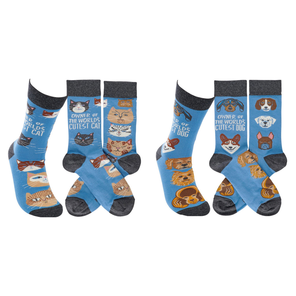 Cutest Cat/Dog Socks  Primitives by Kathy   