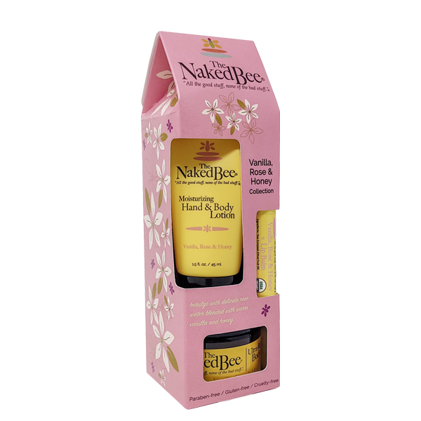 Vanilla, Rose & Honey Gift Set  Naked Bee   