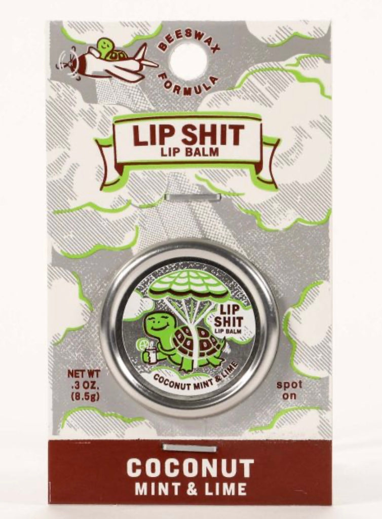 Lip Shit Lip Balms  Blue Q Coconut Mint & Lime  