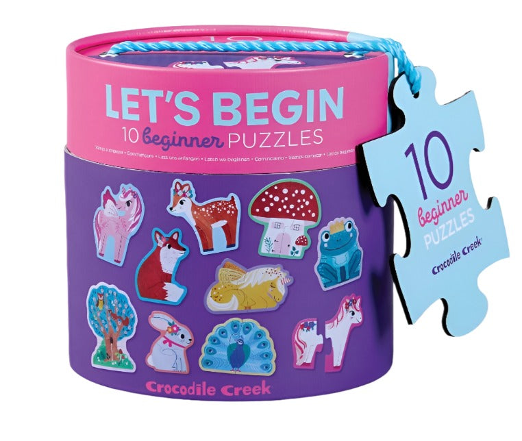 Let's Begin 2 piece Puzzles - Unicorn  Crocodile Creek   