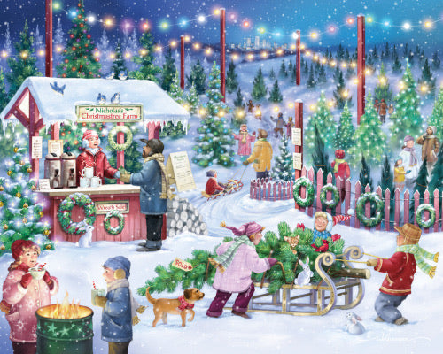 Christmas Tree Farm 1000 Piece Puzzle  Vermont Christmas Company   