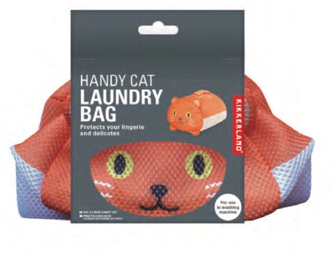 Cat Laundry Bag  Kikkerland Orange  