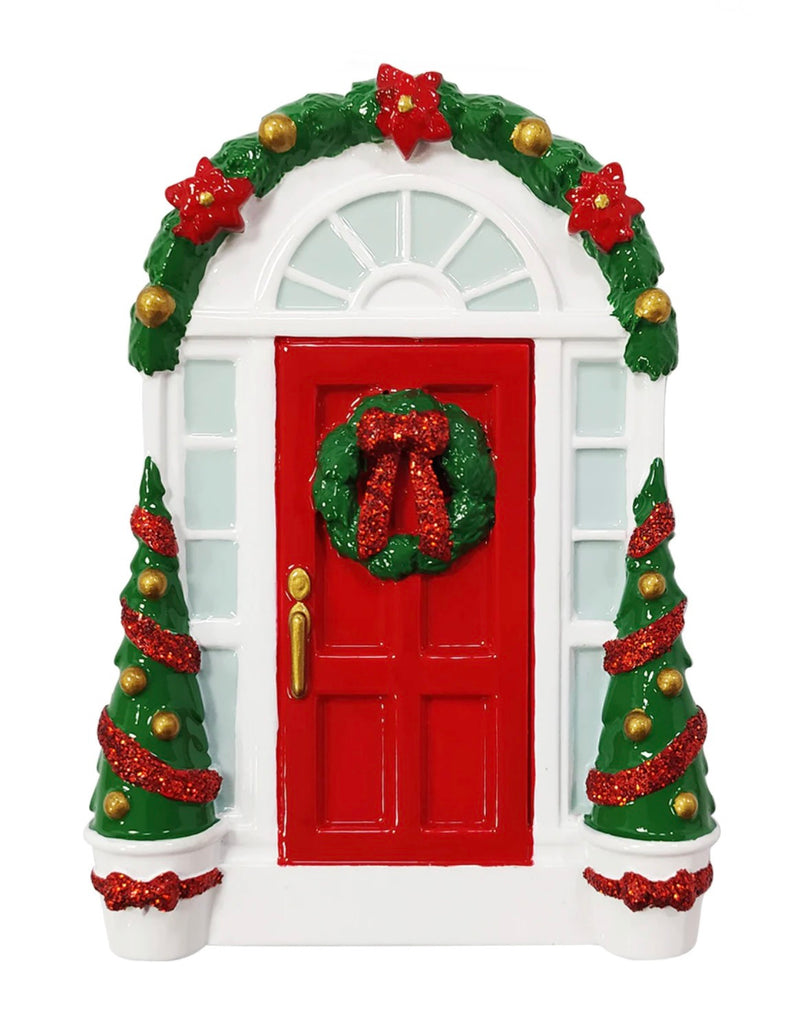 Decorated Red Door Ornament  Polar X   