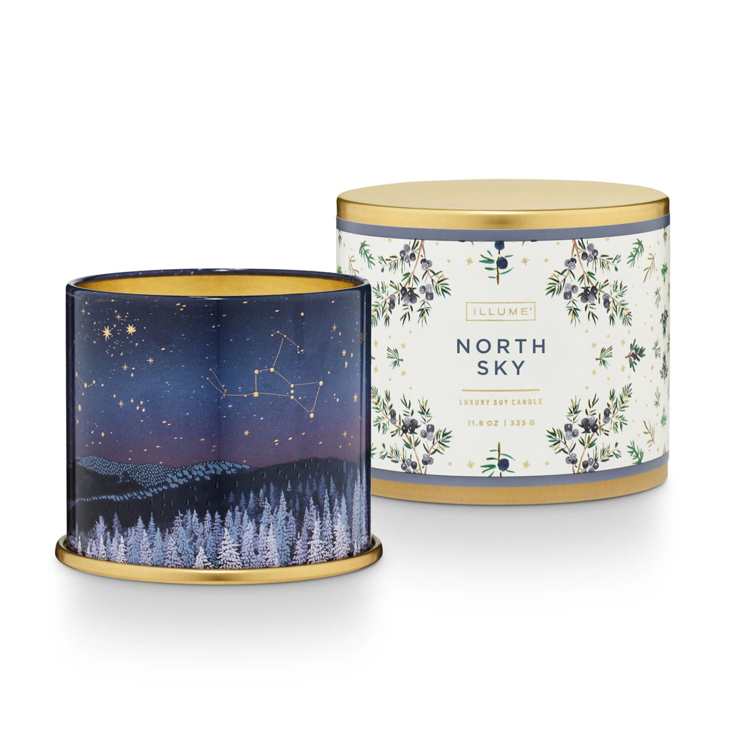 North Sky Candles and Diffuser  Illume Large Tin  