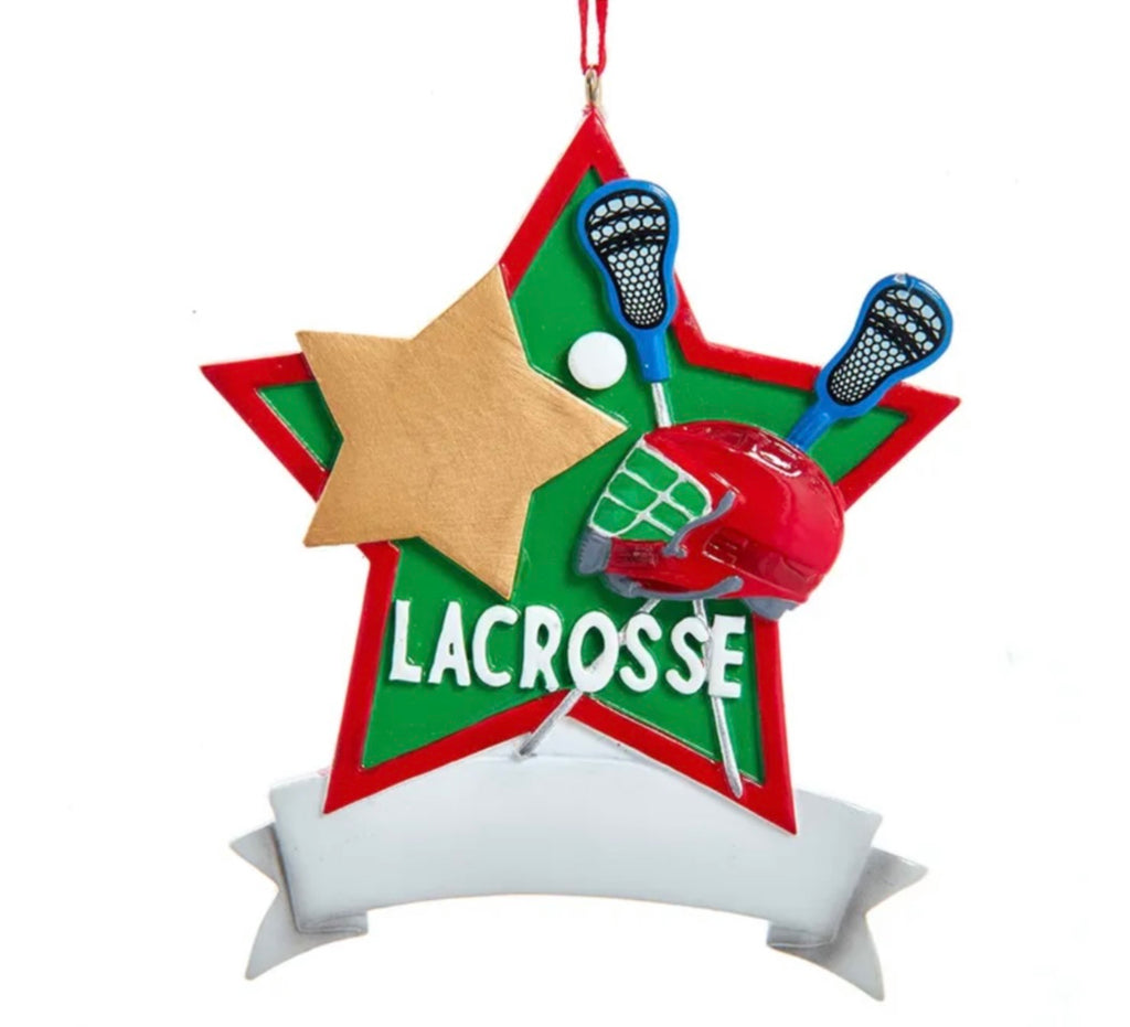 Lacrosse Personalized Ornament  Kurt Adler   