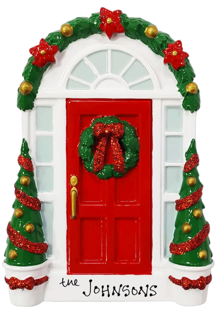 Decorated Red Door Ornament  Polar X   