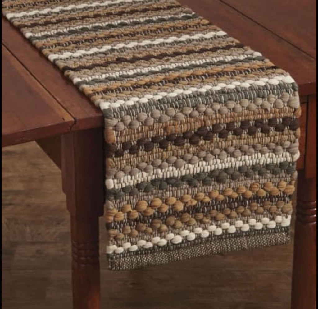 Mineral Stripe Chindi Table Runner  Park Designs Table Runner 13x54  