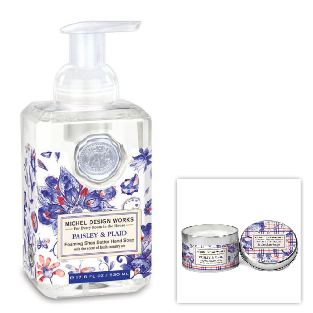 Paisley & Plaid Hand Soap & Candle  Michel   