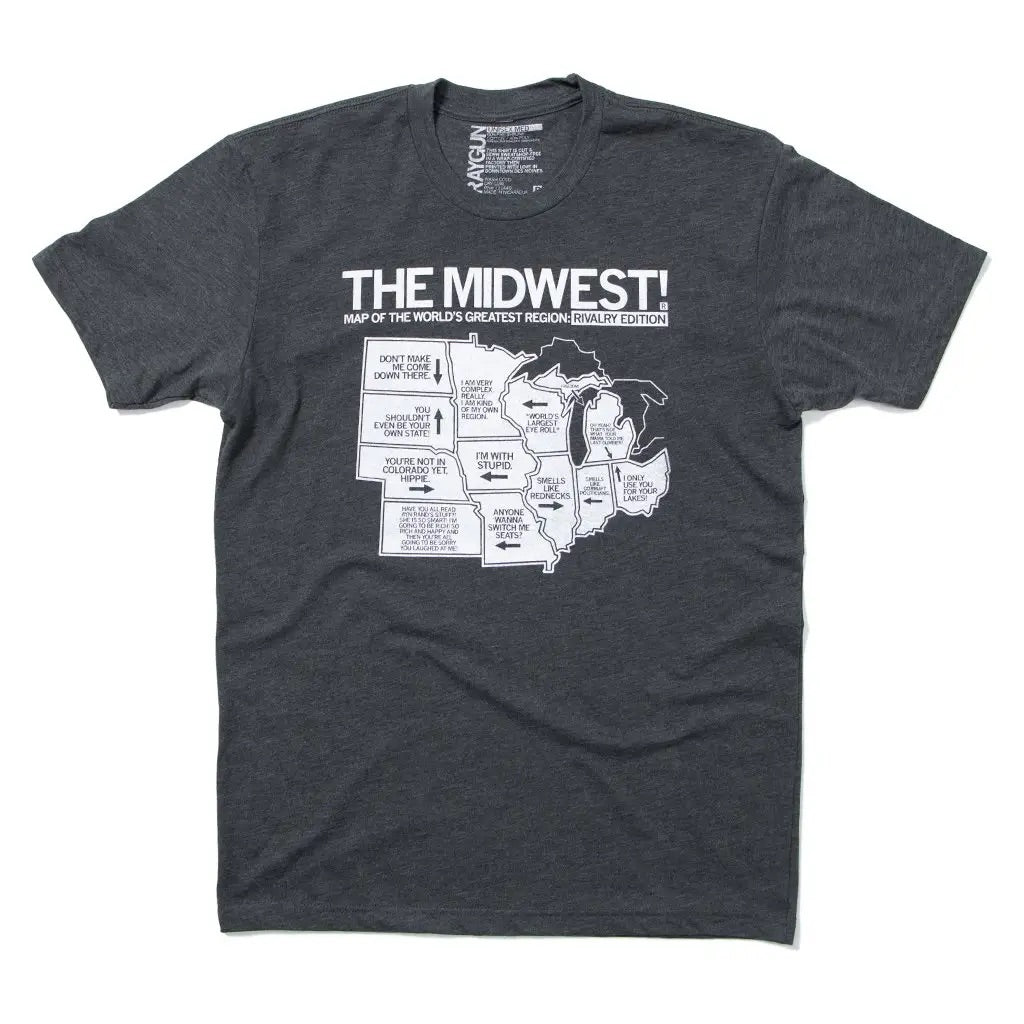 Midwest Rivalry Map T-Shirt  Raygun   