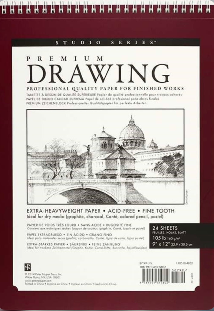 Premium Drawing Pads  Peter Pauper Press 9 x 12  