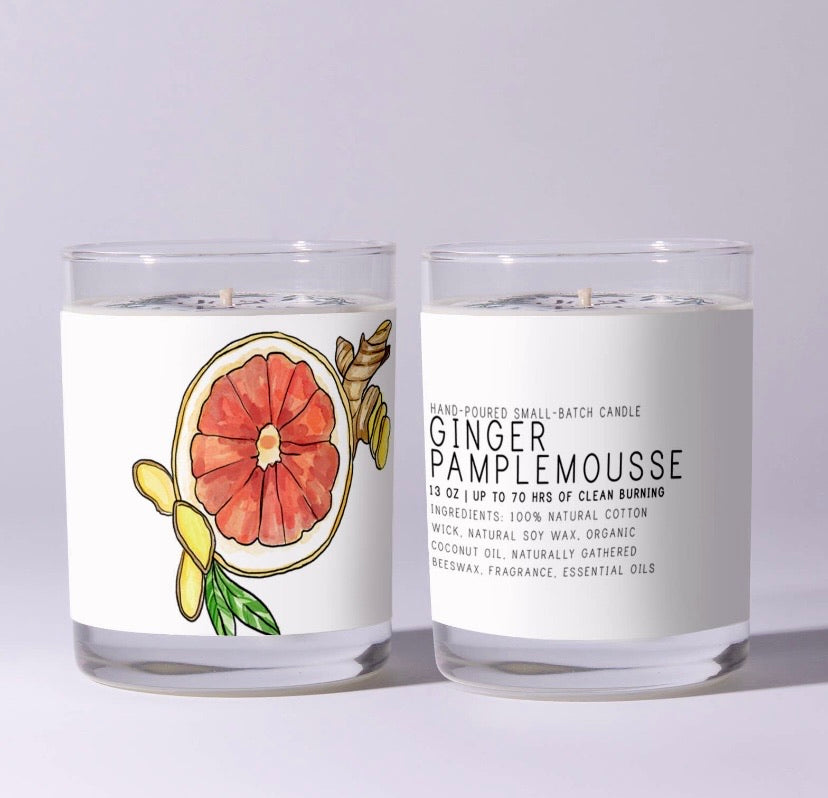 Just Bee Soy Candles  Just Bee Ginger Pamplemousse  