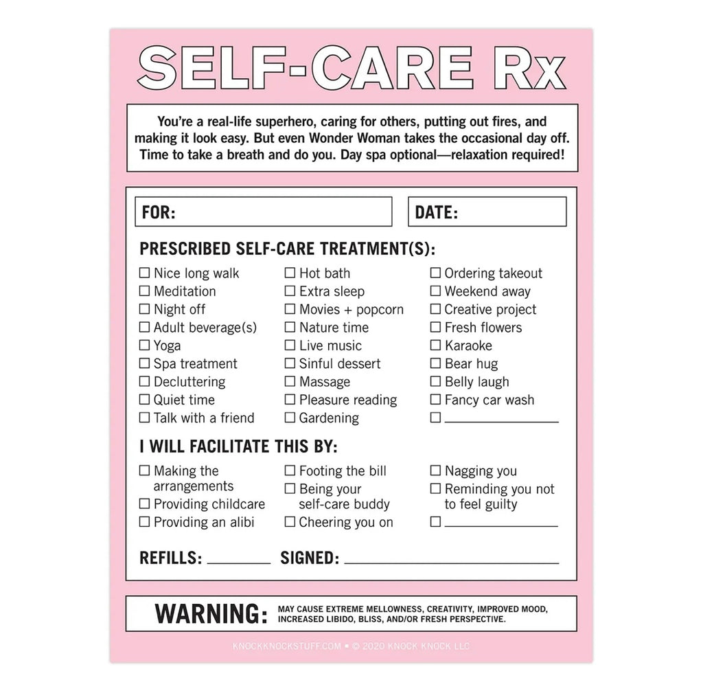 Self Care Rx Nifty Notes  Knock Knock   