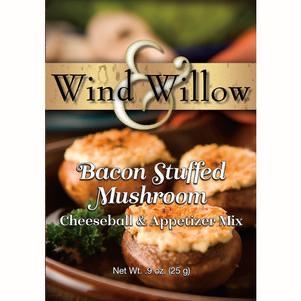 Savory Cheeseball Mixes by Wind and Willow  Wind & Willow Bacon Stuffed Mushroom  