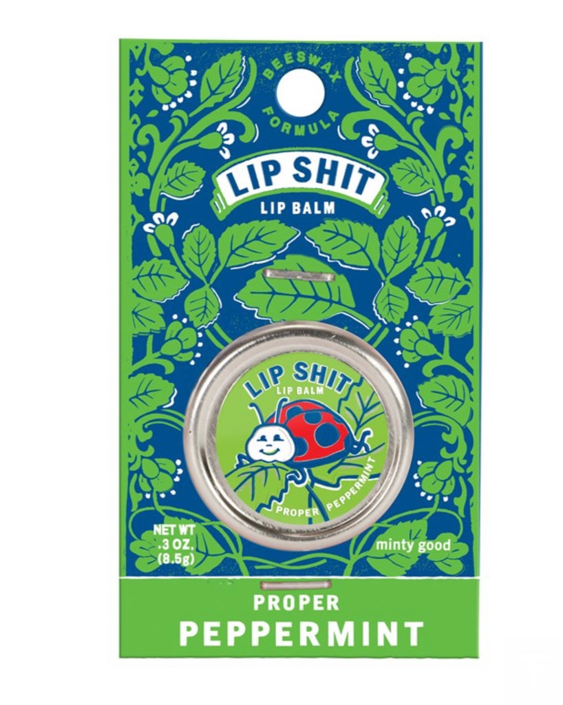 Lip Shit Lip Balms  Blue Q Proper Peppermint  