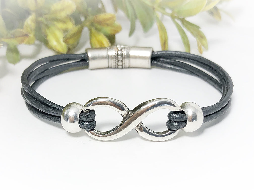 Infinity Bracelet  Calla Lily Pewter 7"  