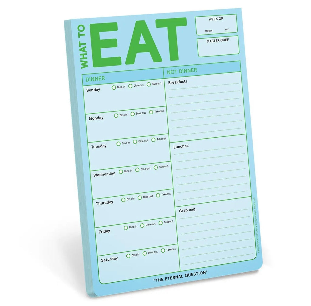 What to Eat Note Pad  Knock Knock   