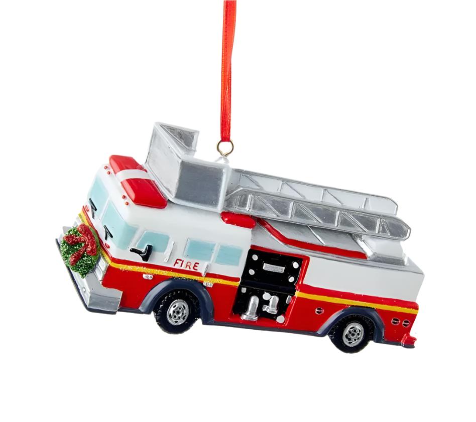 Fire Truck Personalized Ornament  Kurt Adler   