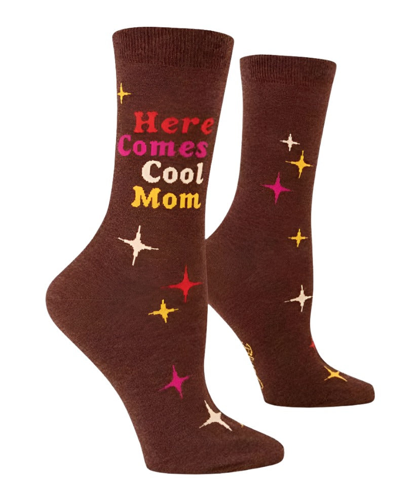 Here Comes Cool Mom Socks  Blue Q   