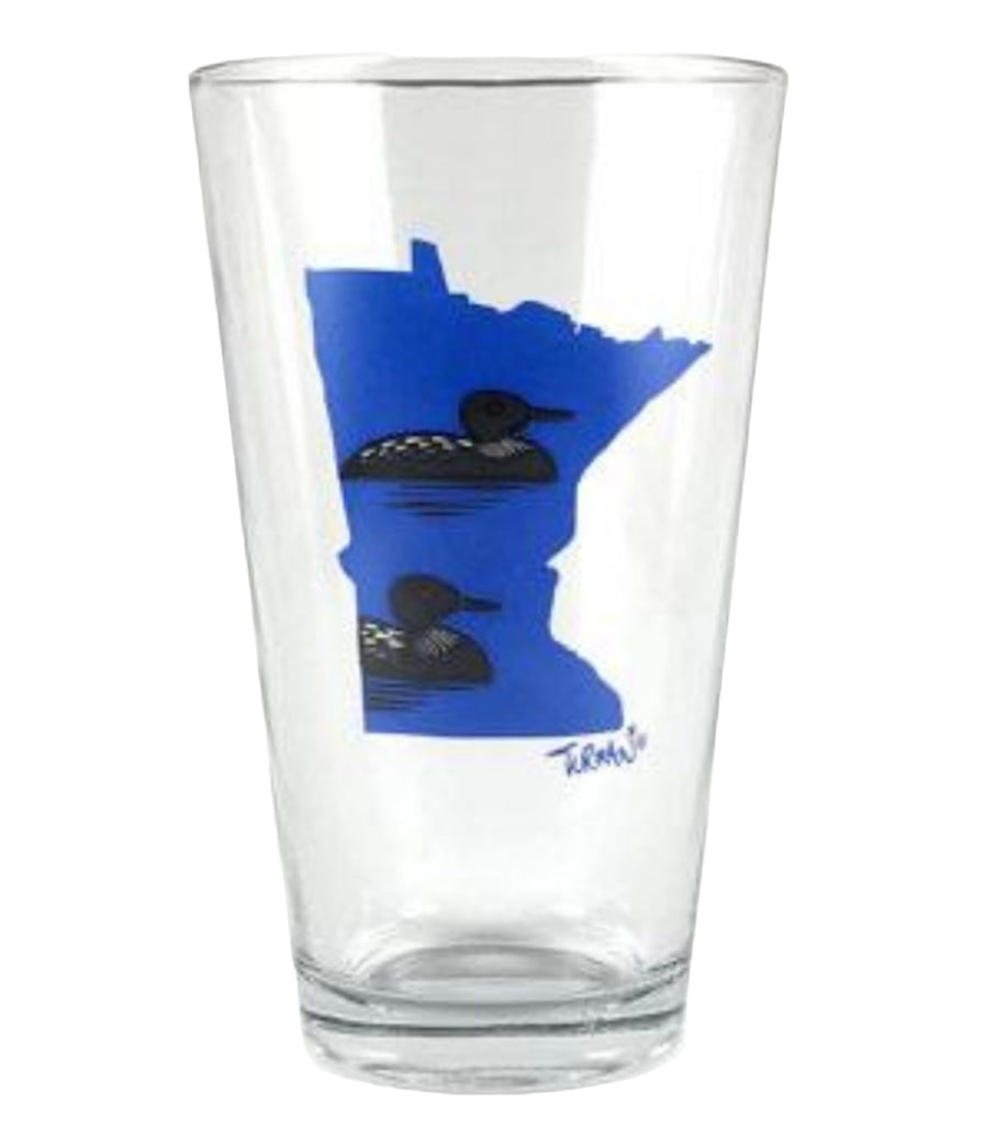 MN Loons Pint Glass  Adam Turman   