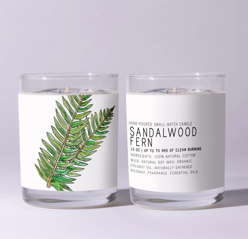 Just Bee Soy Candles  Just Bee Sandlewood Fern  